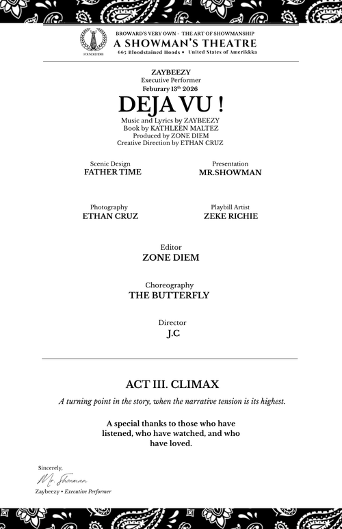 Déjà Vu Poster - Playbill Print